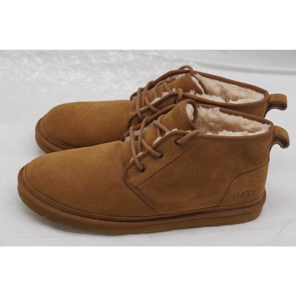 UGG Neumel Men's Chukka Boots Size 15 Chestnut Suede Sheepskin Lined - Picture 2 of 11